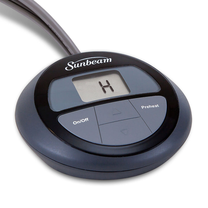 Sunbeam Vertical Quilt Heated Mattress Pad w/ Digital Display Controllers, Twin