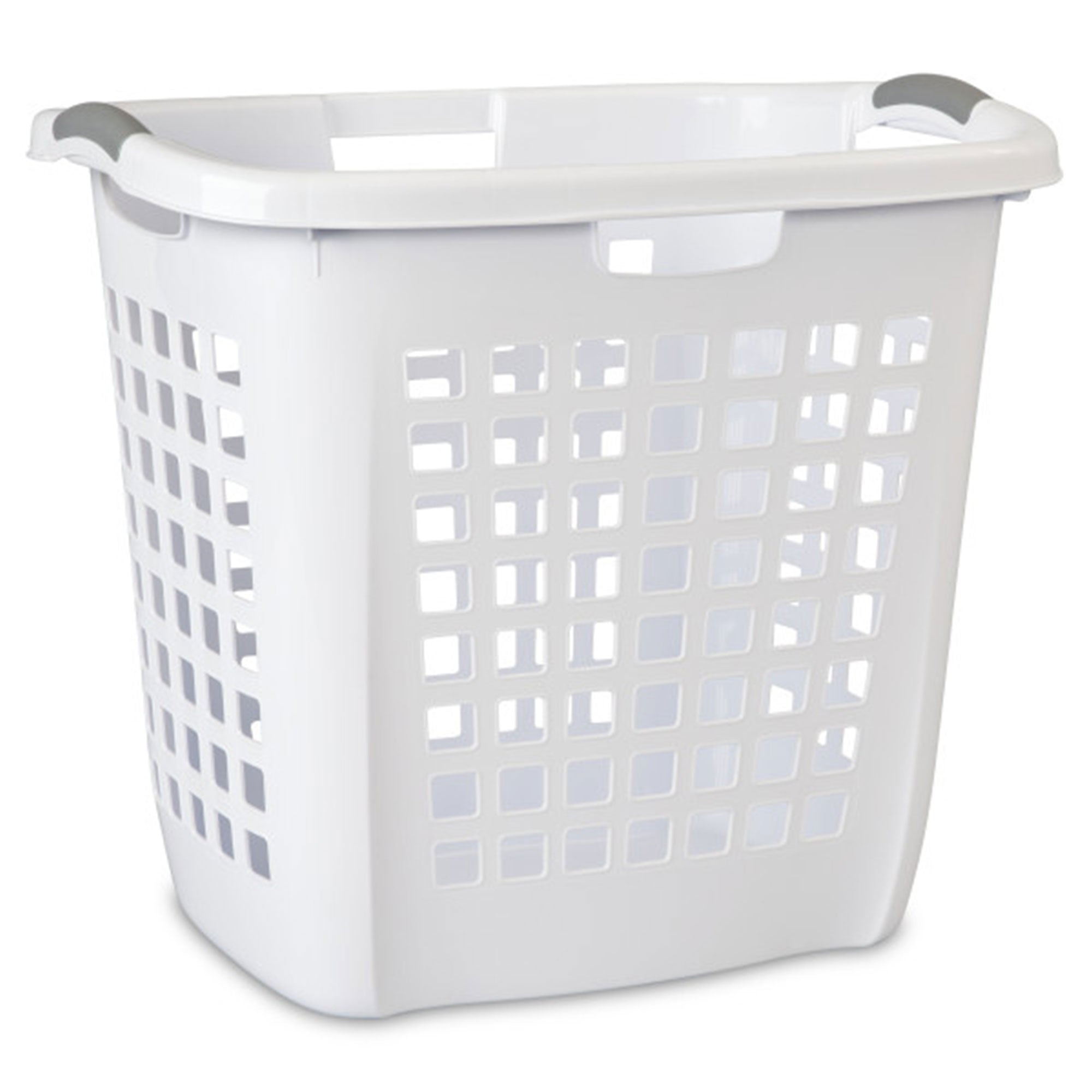 Sterilite Ultra Easy Carry Dirty Clothes Laundry Basket Hamper, White (8 Pack) - VMInnovations