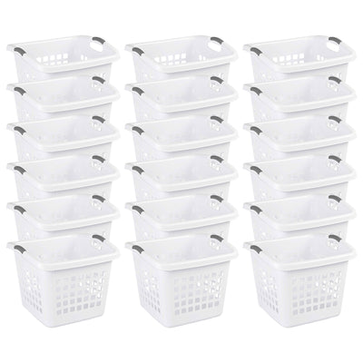 Sterilite Ultra 1.75 Bushel Plastic Laundry Basket Hamper w/ Handles (18 Pack)