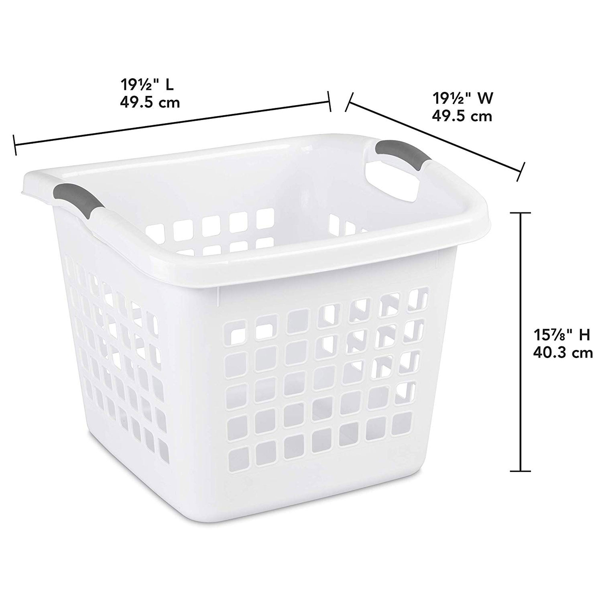 Sterilite Ultra 1.75 Bushel Plastic Laundry Basket Hamper w/ Handles (18 Pack)