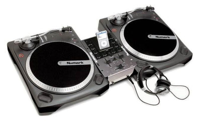NUMARK iBATTLEPACK Dual DJ Vinyl Turntable Mixer + iPod