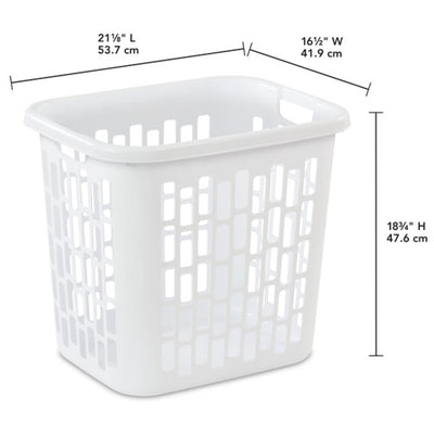 Sterilite Ultra Easy Carry Plastic Dirty Clothes Laundry Basket Hamper, (8 Pack)