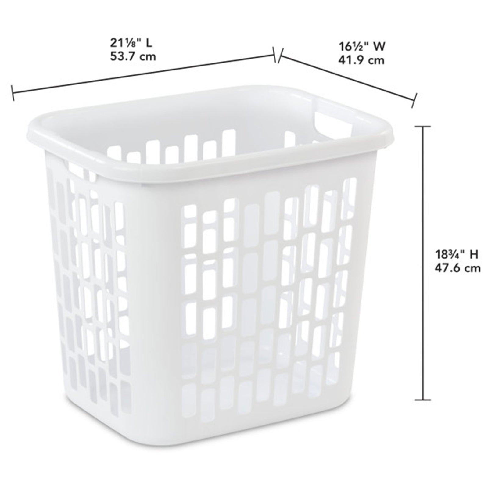 Sterilite Ultra Easy Carry Plastic Dirty Clothes Laundry Basket Hamper, (8 Pack) - VMInnovations