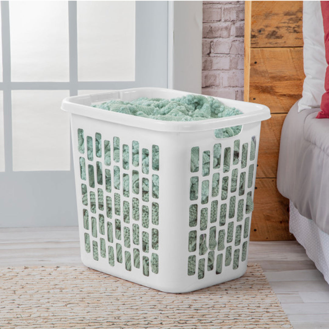 Sterilite Ultra Easy Carry Plastic Dirty Clothes Laundry Basket Hamper, (8 Pack) - VMInnovations