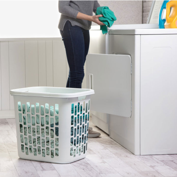 Sterilite Ultra Easy Carry Plastic Dirty Clothes Laundry Basket Hamper, (8 Pack) - VMInnovations