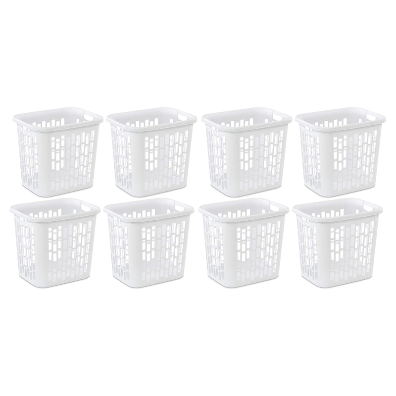 Sterilite Ultra Easy Carry Plastic Dirty Clothes Laundry Basket Hamper, (8 Pack)