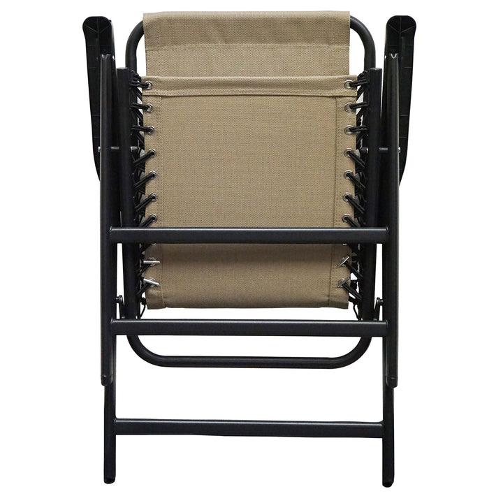Caravan Canopy Infinity Suspension Portable Folding Sports Chair, Regular, Beige - VMInnovations