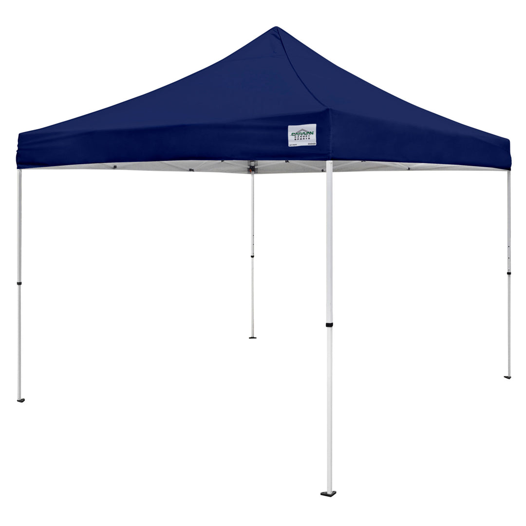 Caravan Canopy M Series Pro 2 10 x 10 Foot Shade Tent w/ Roller Bag, Navy Blue