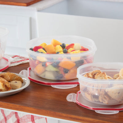 Sterilite Ultra Seal 4.7 Qt Plastic Food Storage Bowl Container w/ Lid (12 Pack) - VMInnovations