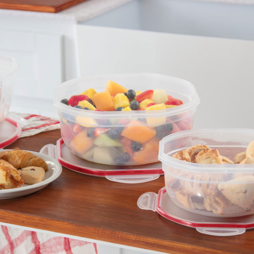 Sterilite Ultra Seal 4.7 Qt Plastic Food Storage Bowl Container w/ Lid (16 Pack) - VMInnovations