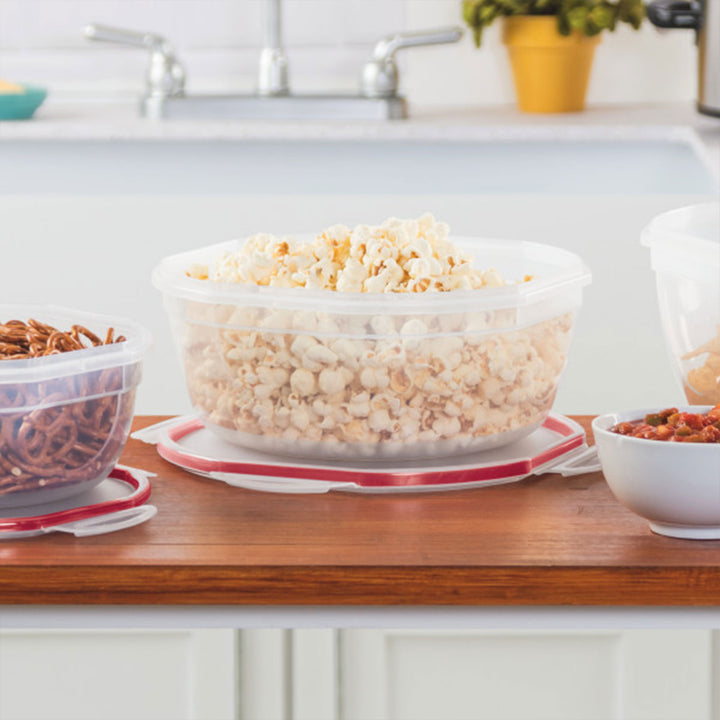 Sterilite Ultra Seal 4.7 Qt Plastic Food Storage Bowl Container w/ Lid (16 Pack) - VMInnovations