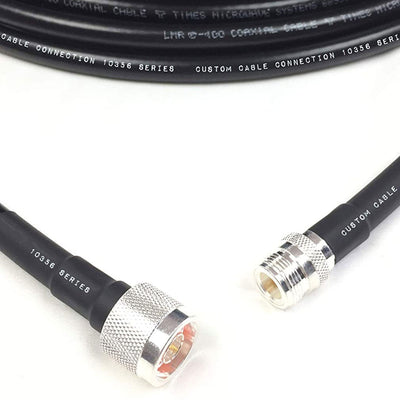 Custom Cable Connection 10 Foot Male to Female Low Loss Cable for Outdoor Use