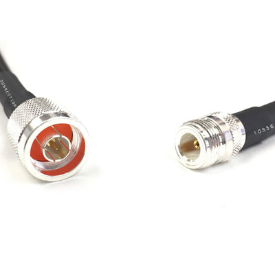 Custom Cable Connection 10 Foot Male to Female Low Loss Cable for Outdoor Use