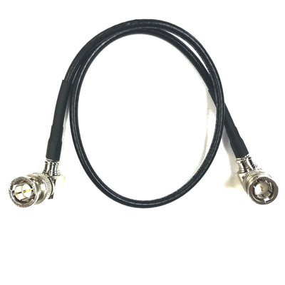 Custom Cable Connection 115263-1-12G BNC Right Angle Male to Male Cable, 1 Foot