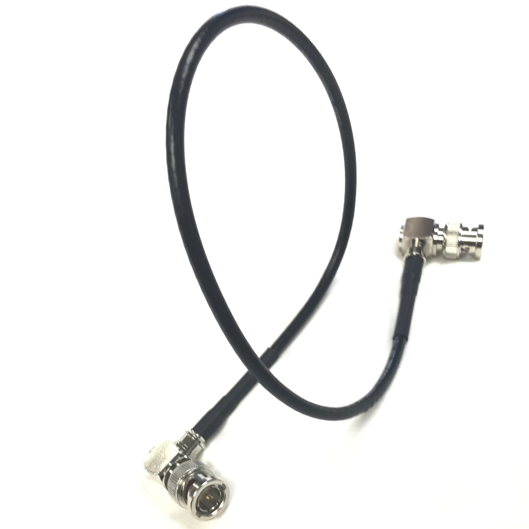 Custom Cable Connection 115263-1-12G BNC Right Angle Male to Male Cable, 1 Foot