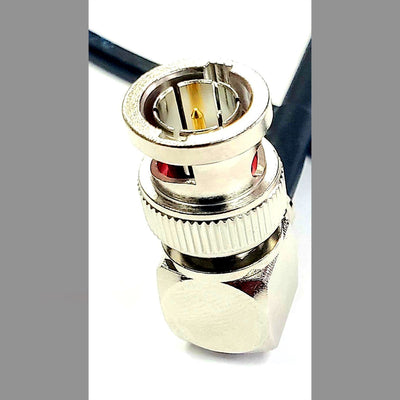 Custom Cable Connection 115263-1-12G BNC Right Angle Male to Male Cable, 1 Foot