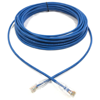 Custom Cable Connection 35 Foot 550 MHz Cat 6 Ethernet Patch Plenum Cable, Blue