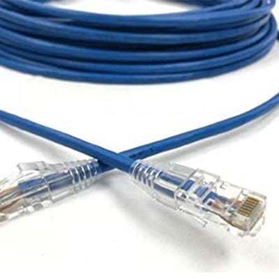 Custom Cable Connection 35 Foot 550 MHz Cat 6 Ethernet Patch Plenum Cable, Blue - VMInnovations