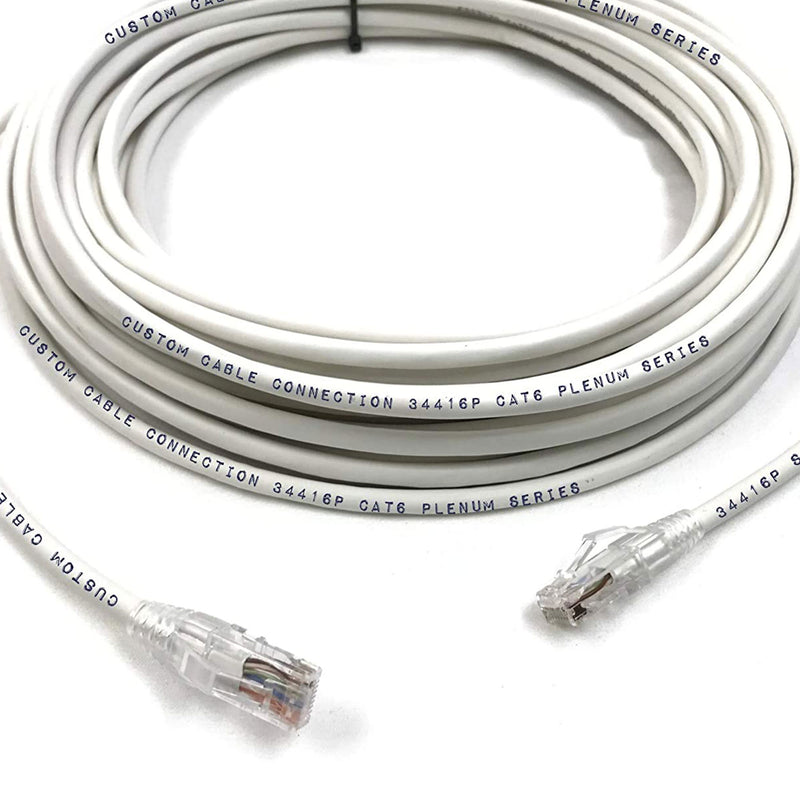 35 Foot 550 MHz Cat 6 Ethernet Patch Plenum Cable, White (Open Box)