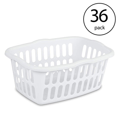 Sterilite 1.5 Bushel Plastic Clothes Laundry Basket Bin, Assorted (36 Pack)