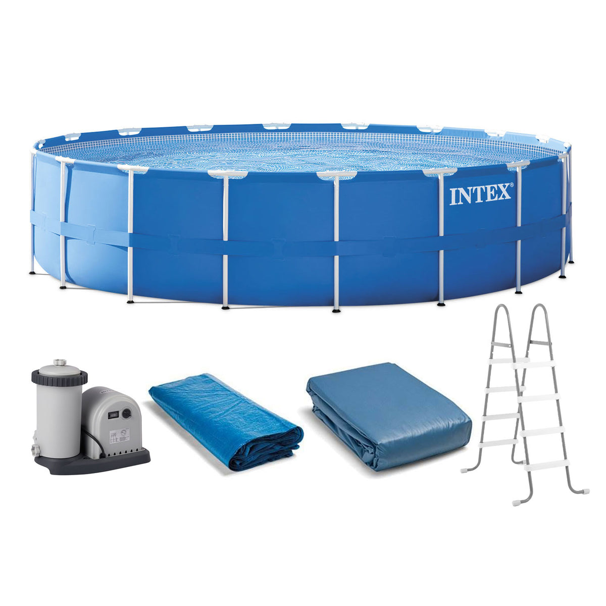 Intex 18' x 48" Pool w/1500 Pump 28251EH + Intex Pool Vacuum 28001E (Open Box) - VMInnovations