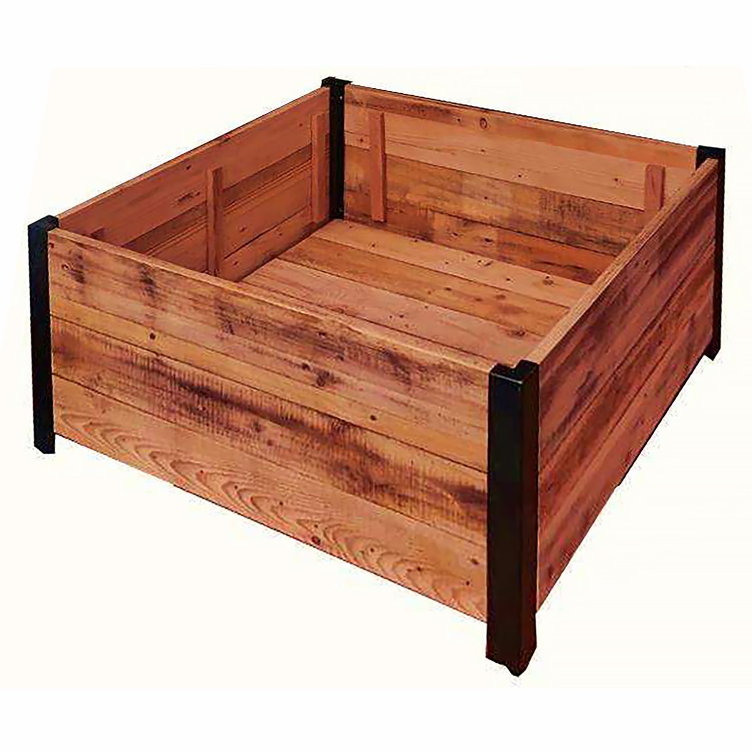 Grapevine 30 Inch Wood Square Urban Garden Raised Planter Box with Liner