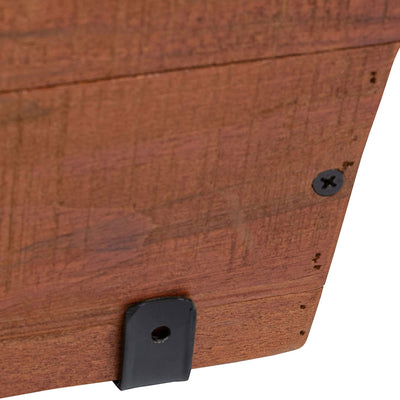 Grapevine 18.9 Inch Wooden Rectangular Urban Garden Deck Planter Box, 2 Pack