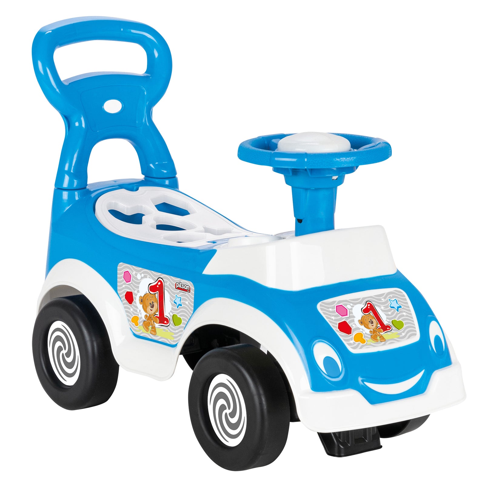Pilsan My Cute First Car Blue Police Chief Ride On Kids Toy for Ages 18 Months+ - VMInnovations