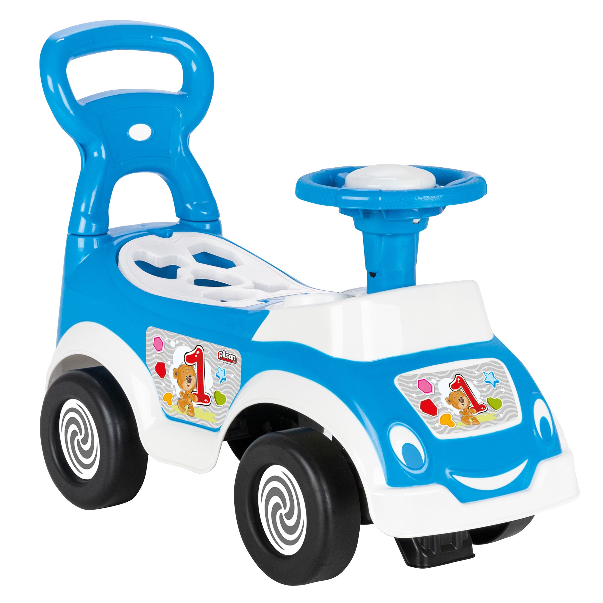 Pilsan My Cute First Car Blue Police Chief Ride On Kids Toy for Ages 18 Months+ - VMInnovations