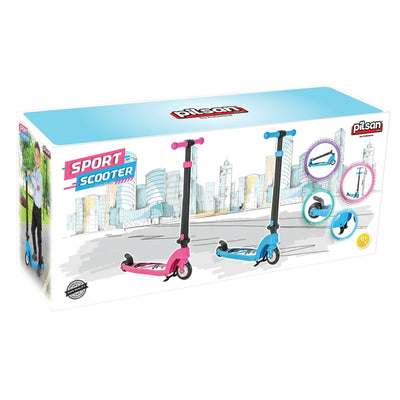 Children's Outdoor Ride-On Toy Sport Scooter for Ages 6+, Blue (Open Box)
