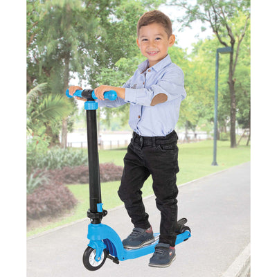 Children's Outdoor Ride-On Toy Sport Scooter for Ages 6+, Blue (Open Box)