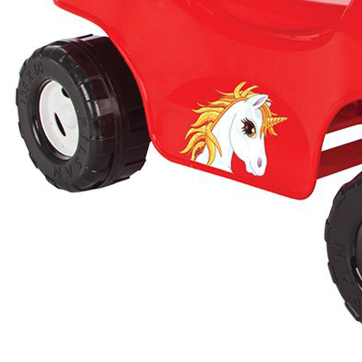 Pilsan Hero ATV Pedalless Ride On Kids Toy w/ Horn for Ages 36 Months & Up, Red