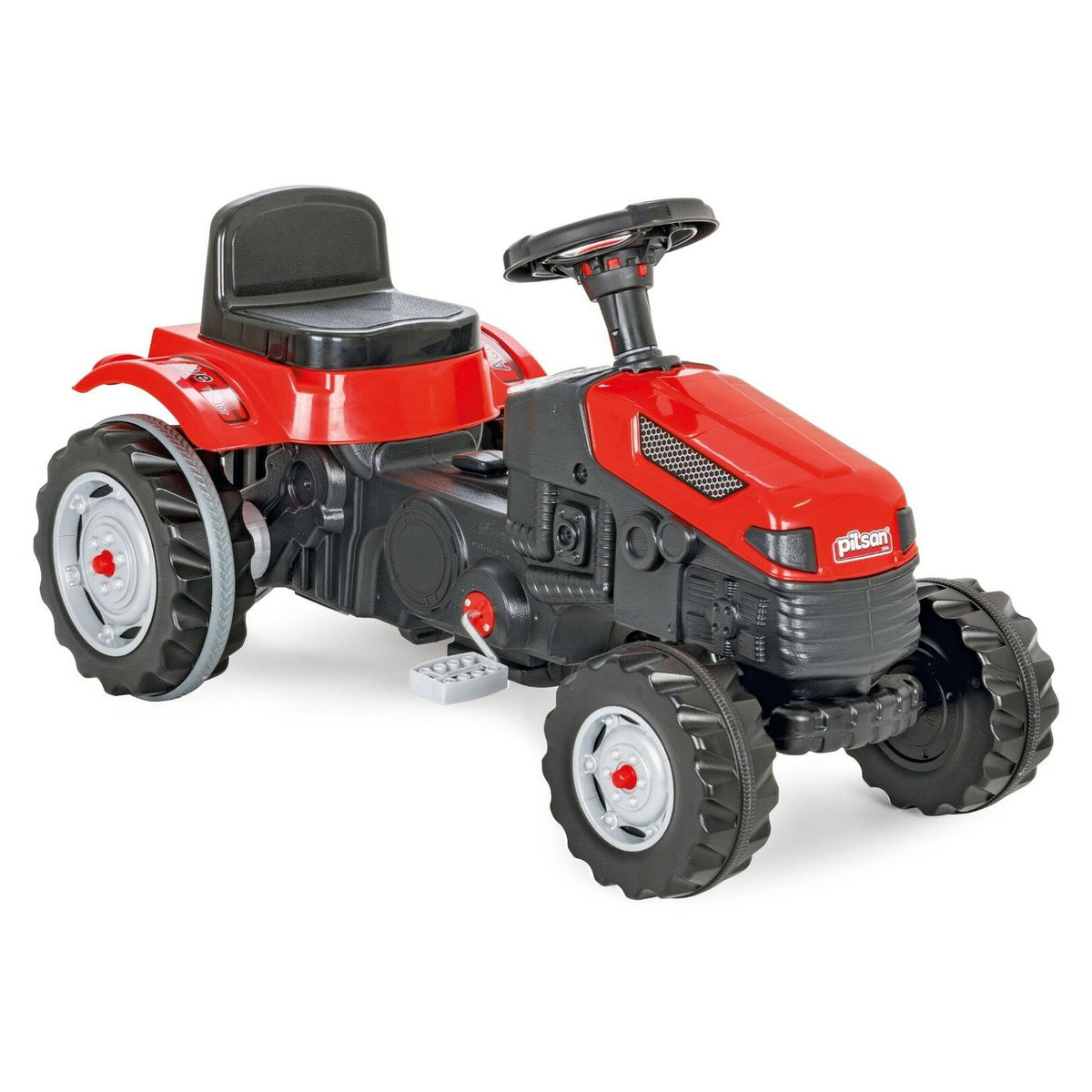 Pilsan 07 314 Children's Outdoor Ride On Active Tractor w/ Pedal, Ages 3+, Red