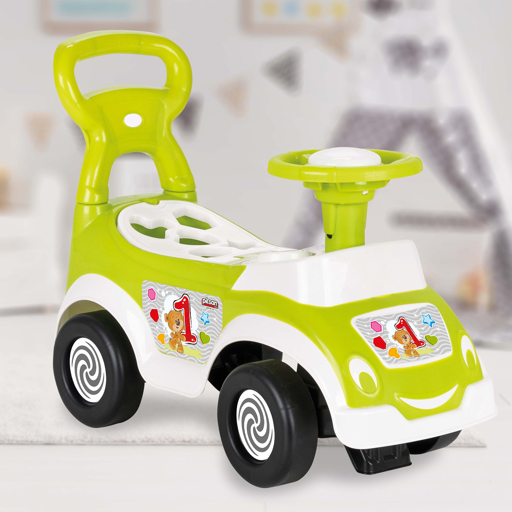 Pilsan My First Car Ride On Toy for Ages 18 Months and Up, Green (Used) - VMInnovations