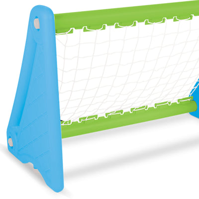 Champion Fun Kids Indoor and Outdoor Miniature Soccer Goal, Blue (Open Box)