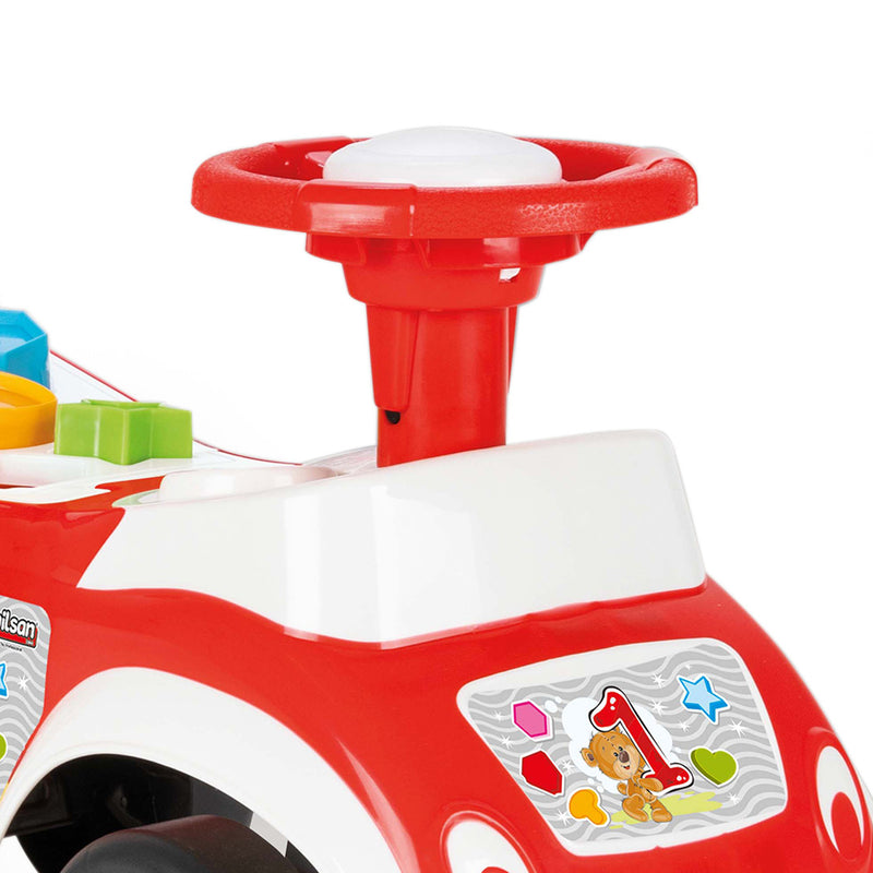 Pilsan 07 826 First Push Car w/ Shapes for Toddlers Ages 1 & Up, Red & Yellow