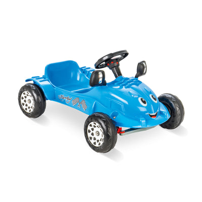 Herby Pedal Car w/ Moving Mirrors and Horn for Ages 3 & Up, Blue (Used) - VMInnovations