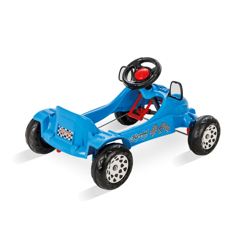 Herby Pedal Car w/ Moving Mirrors and Horn for Ages 3 & Up, Blue (Used)