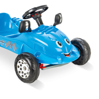 Pilsan 07 302B Herby Pedal Car w/ Moving Mirrors and Horn for Ages 3 & Up, Blue