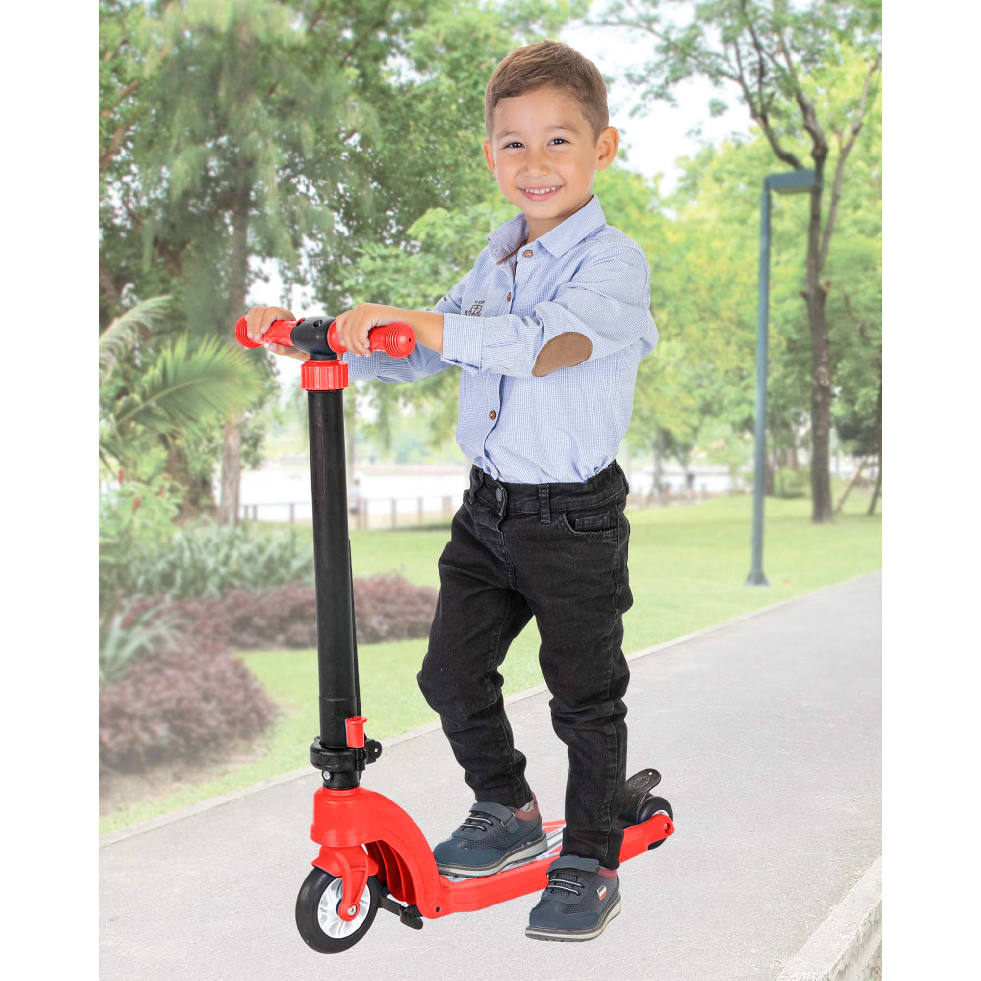 Pilsan 07-360 Outdoor Ride-On Toy Sport Scooter for Ages 6+, Red (Open Box) - VMInnovations