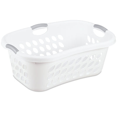 Sterilite Ultra HipHold 1.25 Bushel Plastic Clothes Laundry Basket Bin (12 Pack)