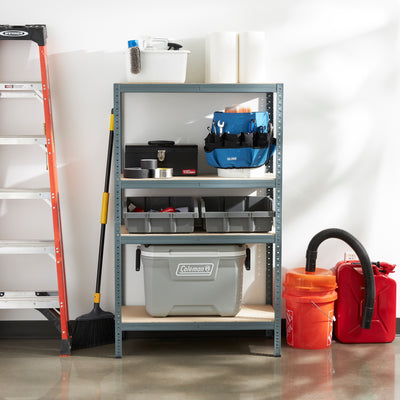 Trestles 36x60" 4 Adjustable Metal Shelves Garage Storage Unit, 500 lb Capacity - VMInnovations