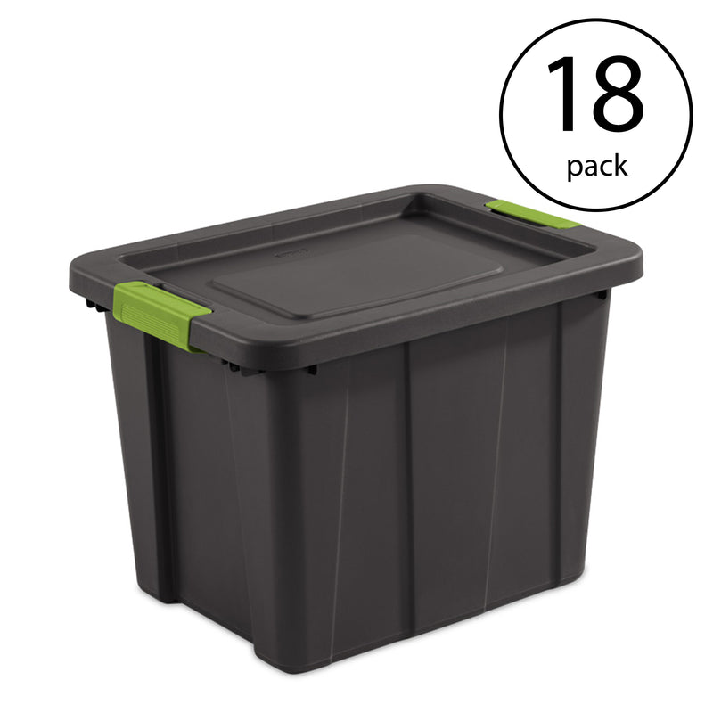 Sterilite Tuff1 Latching 18 Gallon Plastic Storage Container & Lid (18 Pack)