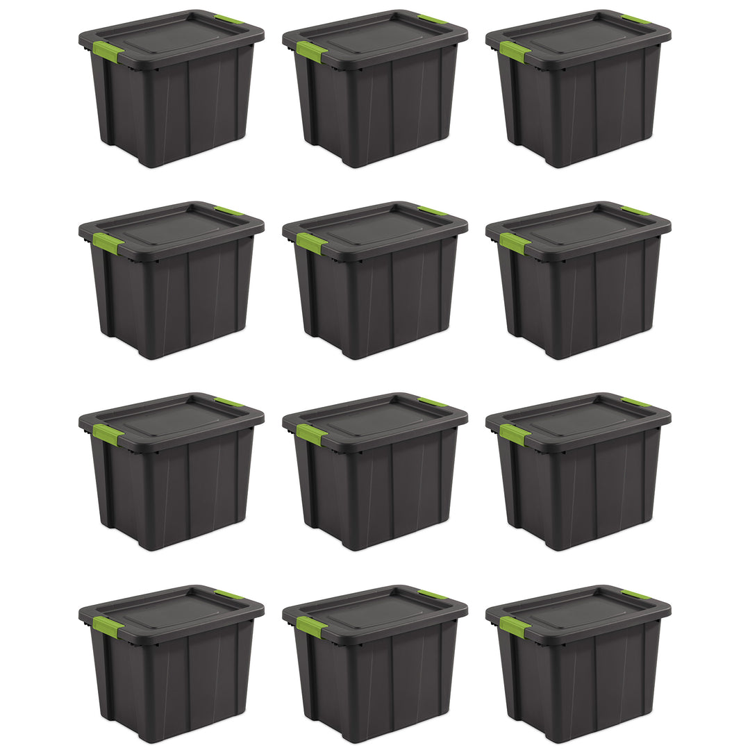 Sterilite Tuff1 Latching 18 Gallon Plastic Storage Container & Lid (12 Pack)