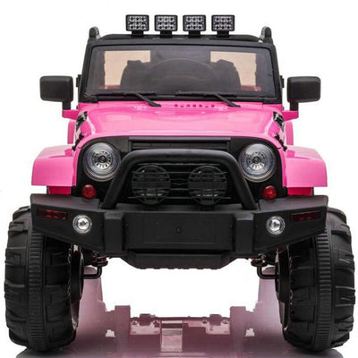 TOBBI 12V Kids Electric Battery Powered Wrangler Ride On Toy with Remote, Pink