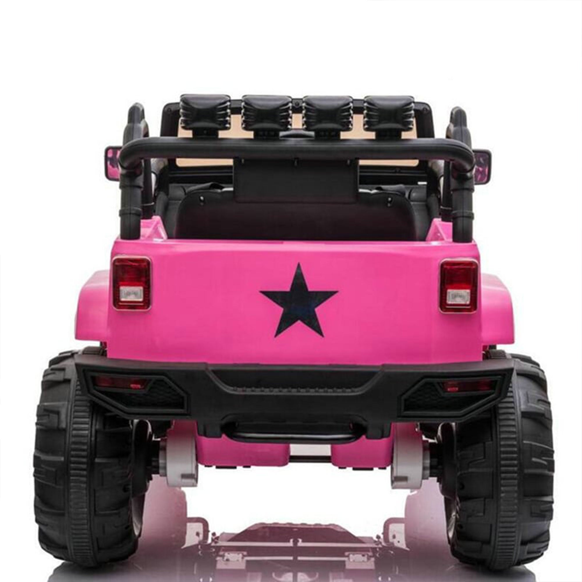 TOBBI 12V Kids Electric Battery Powered Wrangler Ride On Toy with Remote, Pink