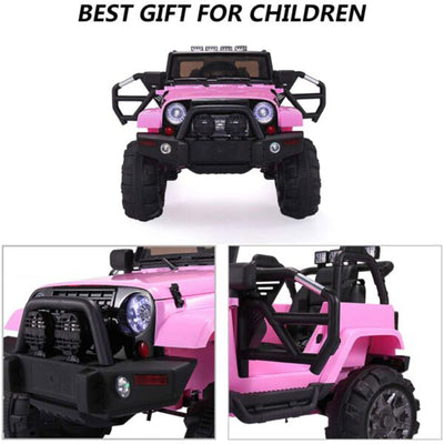 TOBBI 24V Kids Electric Battery Powered 3 Speed Jeep Ride On Toy with Remote (Open Box)