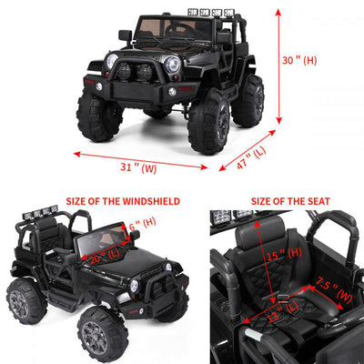 TOBBI 12V Kids Electric Battery Powered 3 Speed Ride On Toy with Remote