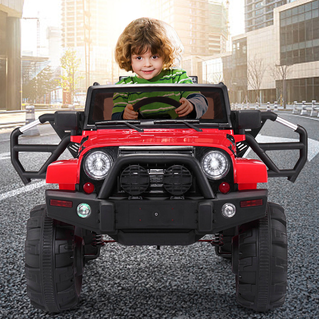 TOBBI 12V Kids Electric Battery Powered Wrangler Ride On Toy with Remote (Used)