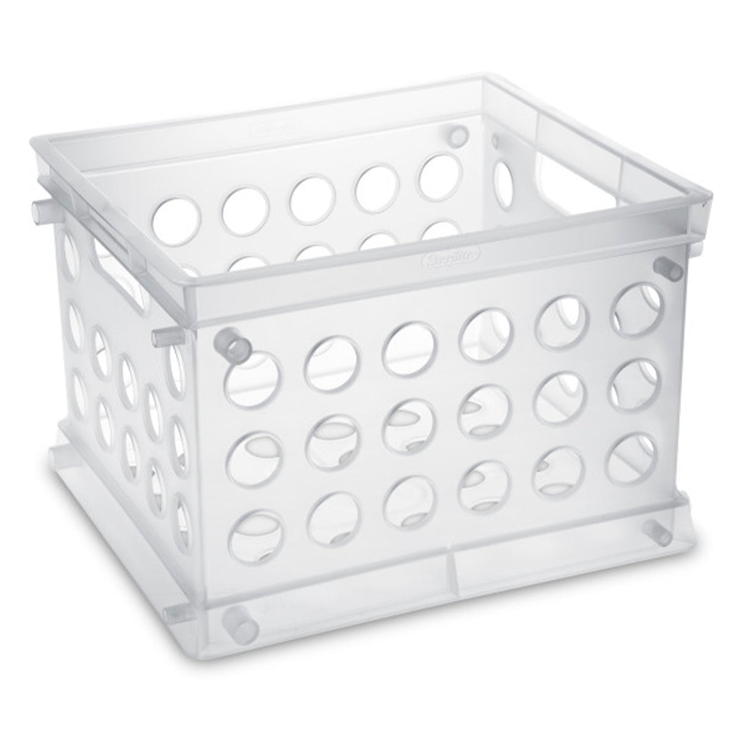 Sterilite Convenient Mini Square Small Storage Organizing Crate, Clear (36 Pack) - VMInnovations